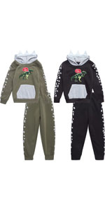 Boys'' Jogger Set - 4 Piece Fleece 3D Dinosaur