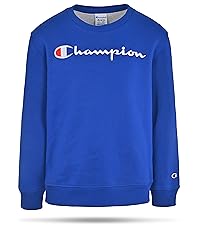 champion boys blue crew neck fleece sweatshirt