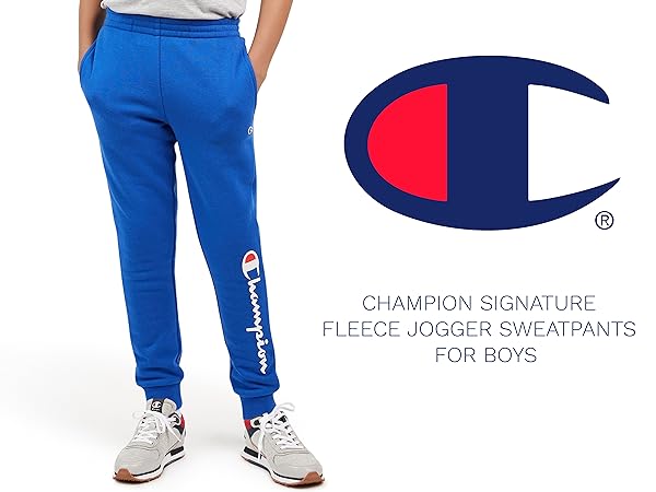 CHAMPION BOYS JOGGER PANTS IN BLUE