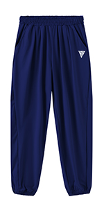 kid athletic pants with drawstring