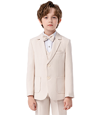 boys white formal 4-piece suit set