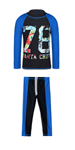 2pcs Boys Long Sleeve Swimsuits