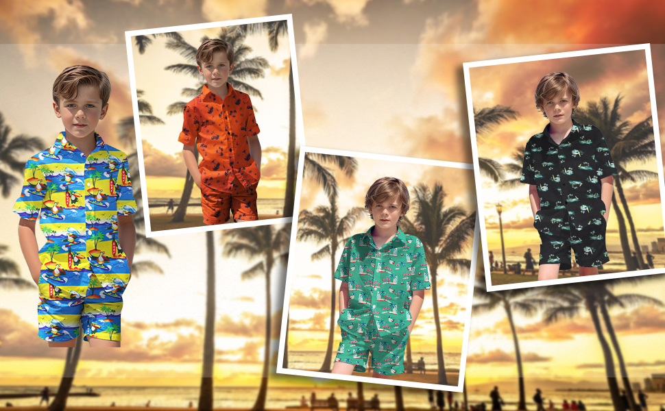 boys'' Hawaiian shirt set