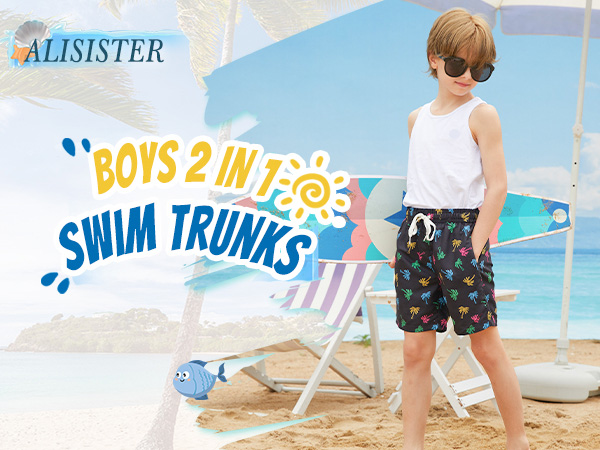 Boys Swim Trunks Compression Liner