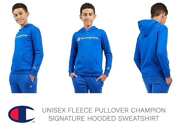 champion boys blue hoodie for kids