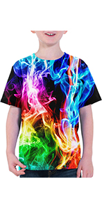 3D Colorful Rainbow Design Shirt