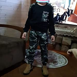 boys black camo outfits