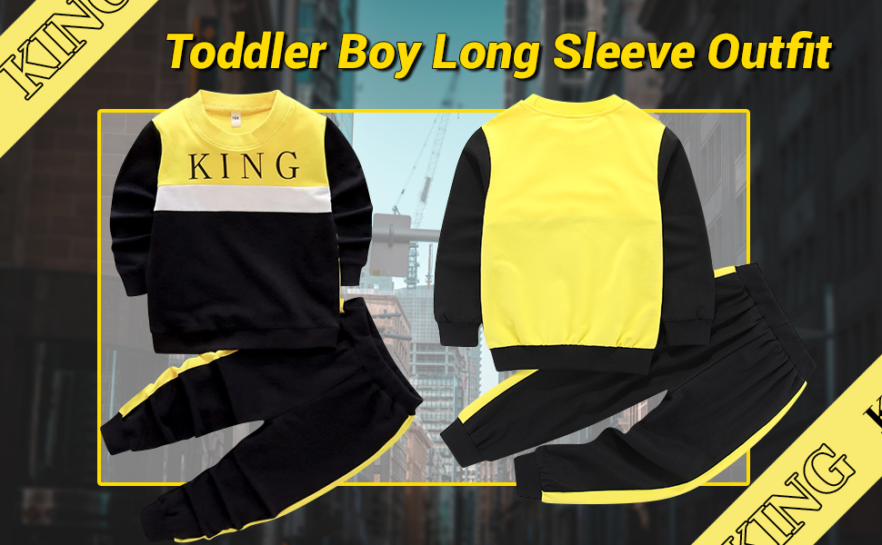 Toddler Boy Color-Black Long Sleeve Outfit