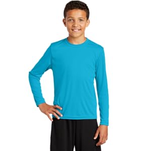 Youth Long Sleeve Moisture Wicking T-Shirt