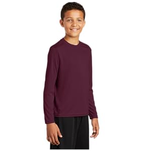 Youth Long Sleeve Moisture Wicking T-Shirt