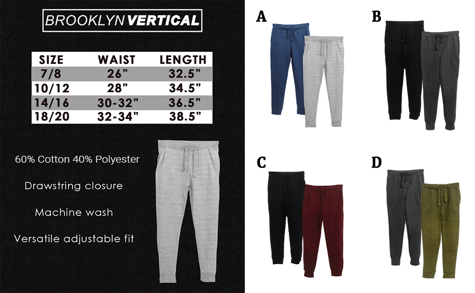 bv boys joggers infographic