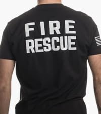 fire and rescue firefighter tee shirt