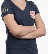 thin red line women''s firefighter tee shirt