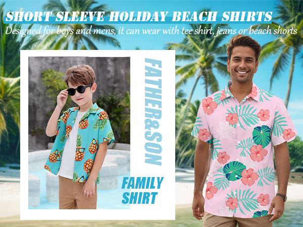 Short Sleeve Holiday Beach Shirts