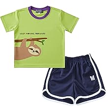 Green tee shirt navy shorts for girl boy