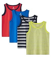 B14 tank top boy summer camiseta sin manga tirante niño nino colorido soft confy pack 4 sleeveless