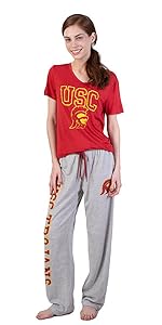 Ultra Game NCAA Boys 2 Piece T-Shirt & Lounge Pants Pajama Set