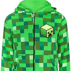 Minecraft Creeper Boy''s Hoodie