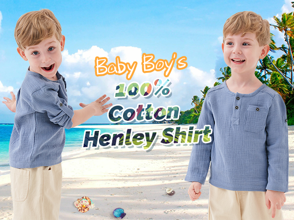 Baby Boys Cotton Henley Shirts