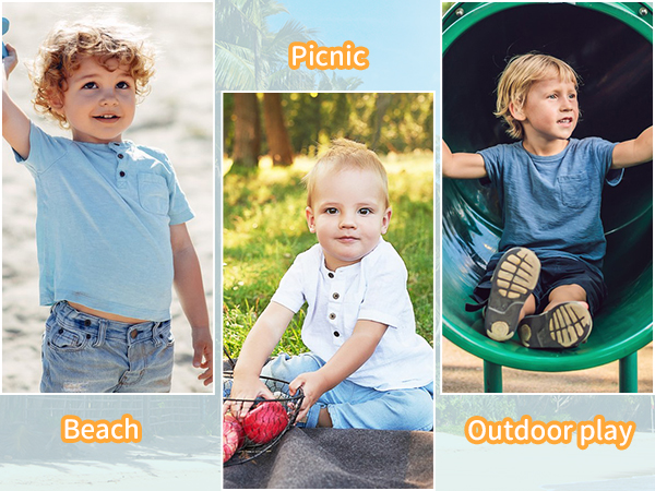 Toddler Summer Henley Shirts