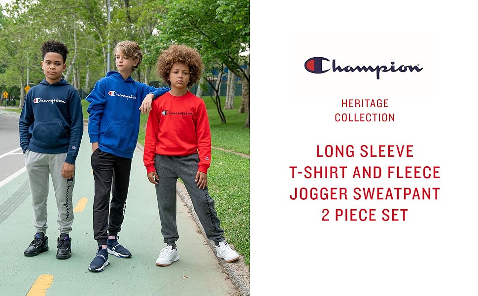 Long Sleeve T-Shirt and Fleece Jogger Sweatpant 2 Piece Set