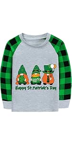 boys st patricks day gnomes happy irish kids tee shirt long sleeves clothes