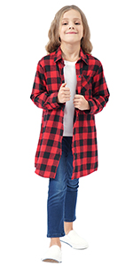 girls flannel shirts