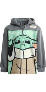 Baby Yoda 1/4 Zip Fleece Pullover Hoodie