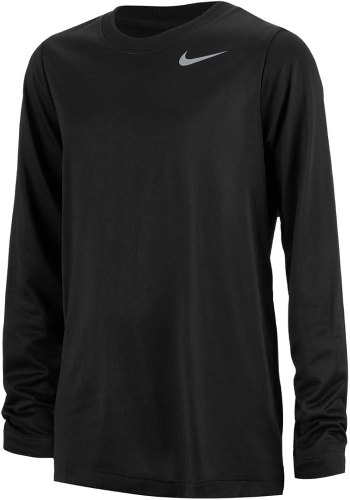 Nike Boys Legend Long Sleeve Athletic T-Shirt (US, Alpha, X-Large, Regular, Black)