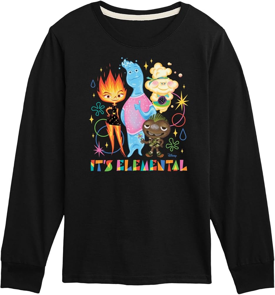 Disney Elemental - Its Elemental - Toddler & Youth Long Sleeve Graphic T-Shirt