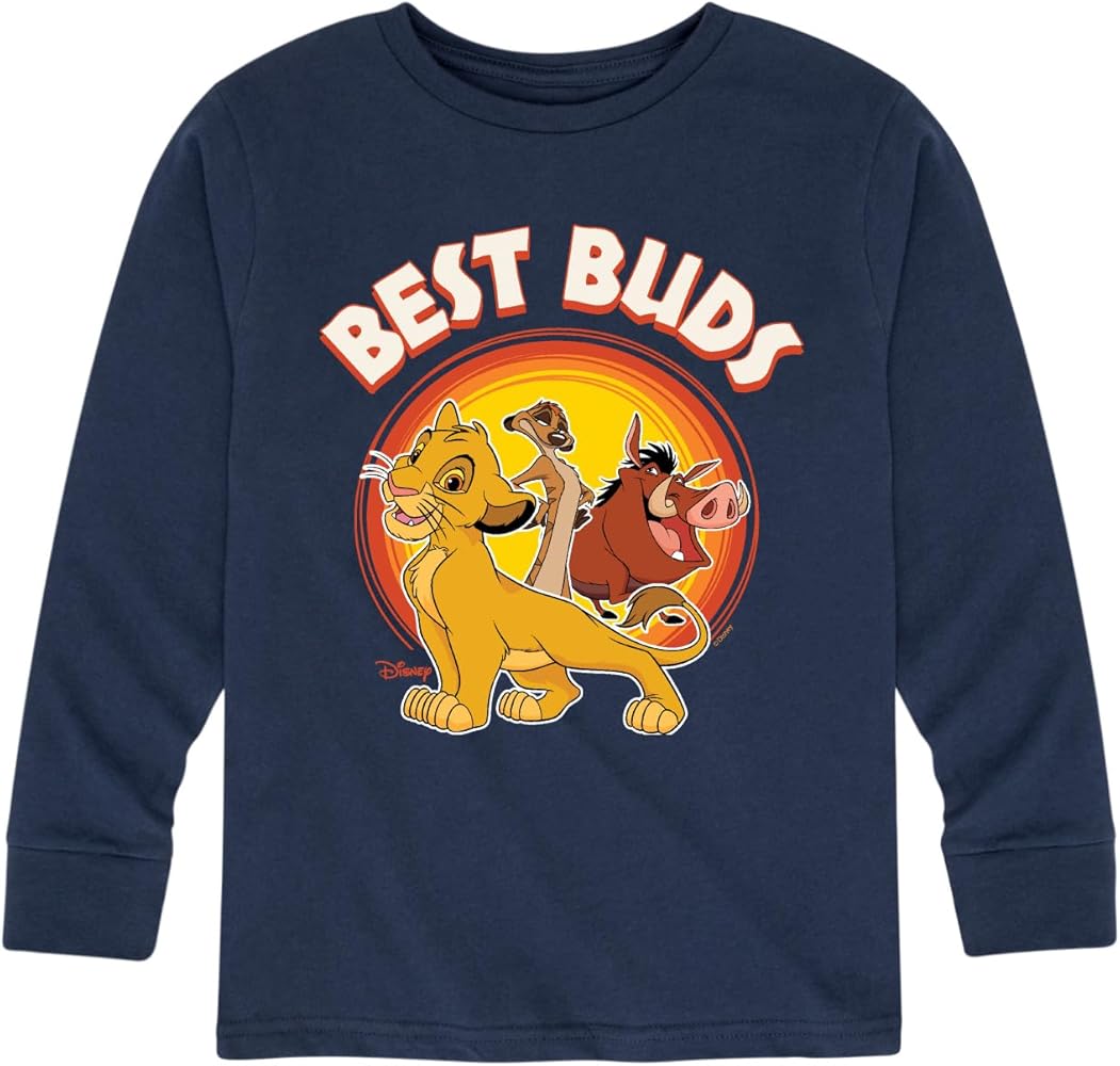 Disney The Lion King - Simba, Pumbaa, & Timon Best Buds - Toddler & Youth Long Sleeve Graphic T-Shirt