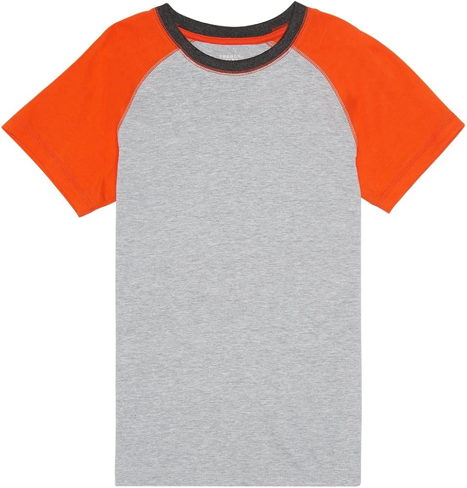 French Toast Boys' Short Sleeve Colorblock Raglan Tee