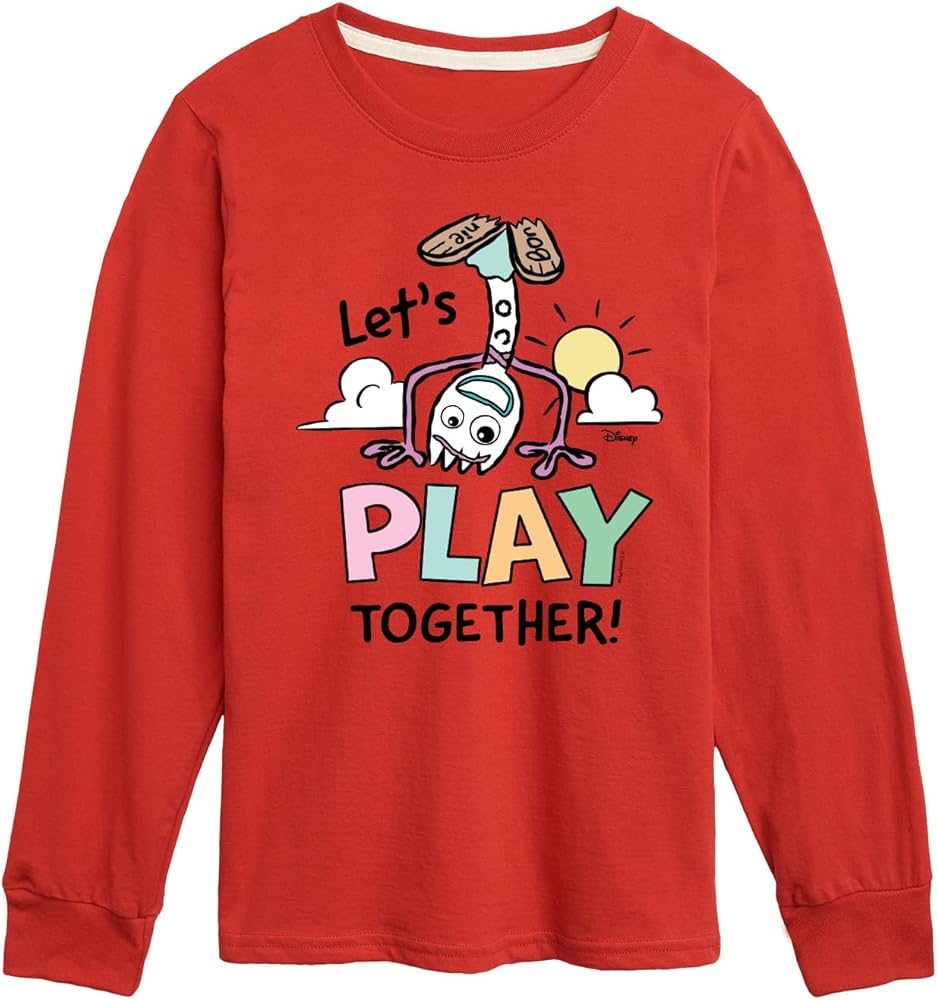 Disney - Toy Story 4 - Forky Lets Play Together - Toddler & Youth Long Sleeve Graphic T-Shirt