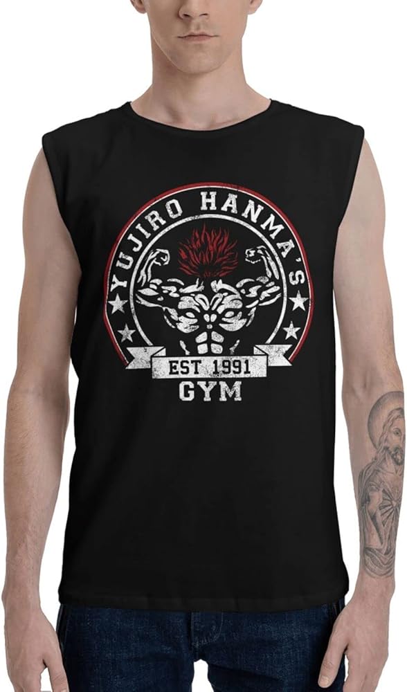 Anime Baki The Grappler Yujiro Hanma Tank Top Man's Summer Sleeveless Tee Casual Running Workout Sport Vest