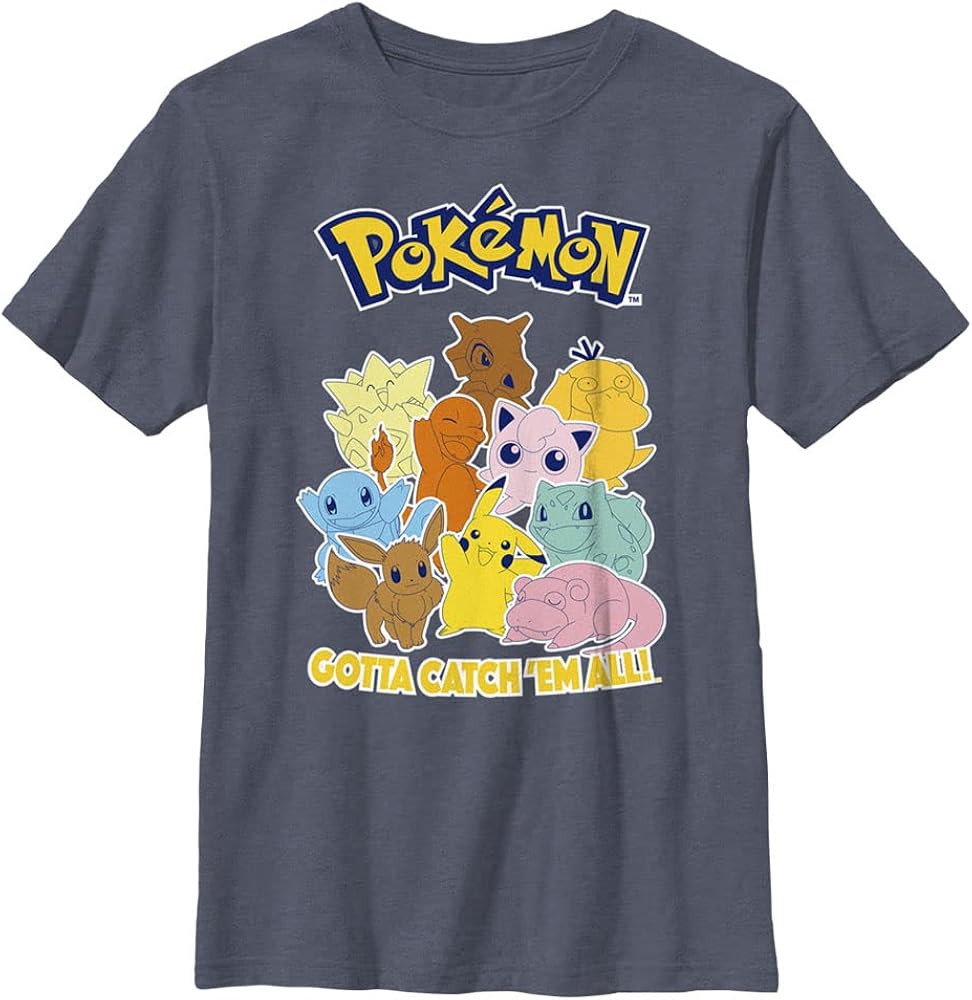 Pokemon Kids Poke Mang Boys Short Sleeve Tee Shirt