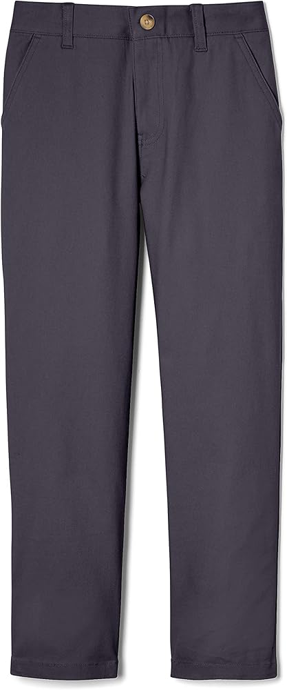 French Toast Boys' Adjustable Waist Straight Fit Stretch Twill Chino Pant