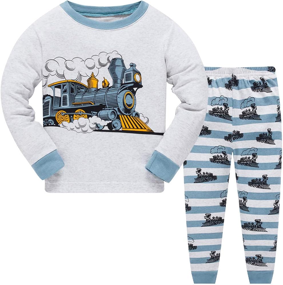 Boys Pajamas Planet 100% Cotton Sleepwear Toddler Kids 2 Piece Long Sleeve Pjs 3-10 Years