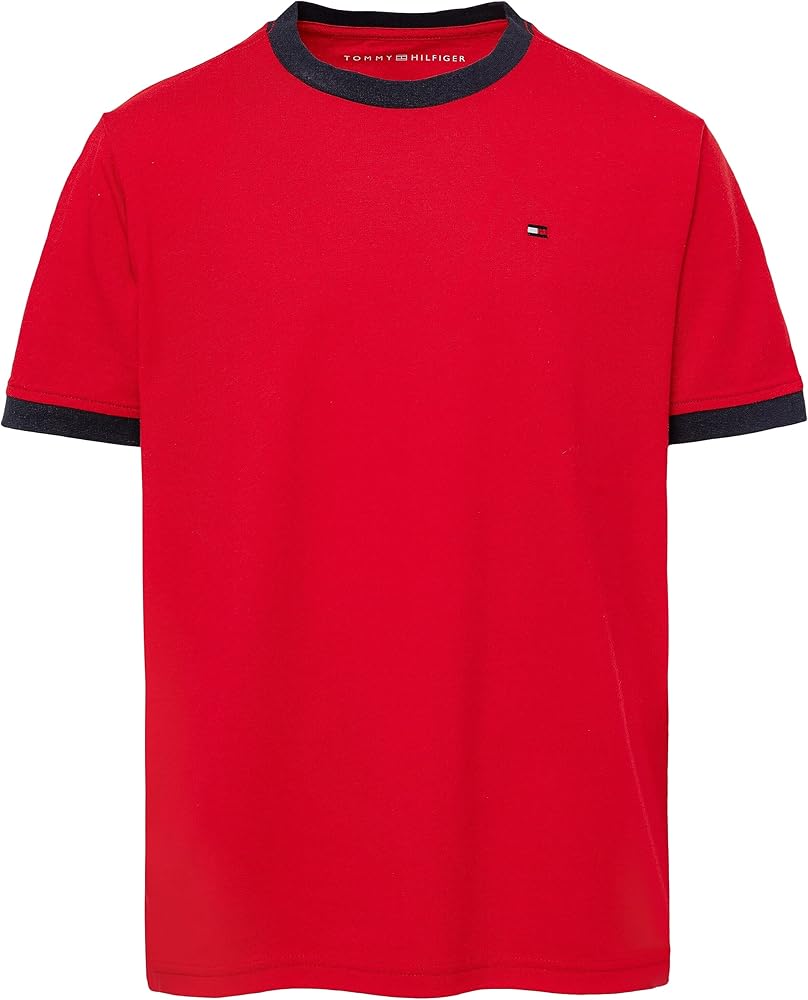 Tommy Hilfiger Boy's Short Sleeve Ringer Crew Neck T-Shirt