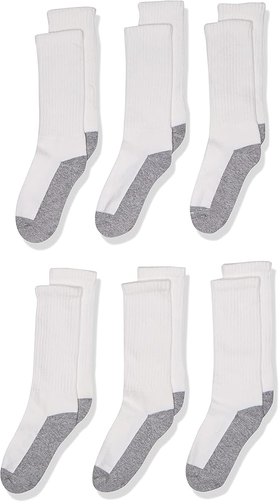 Jefferies Socks Seamless Toe Athletic Crew Socks 6-pack