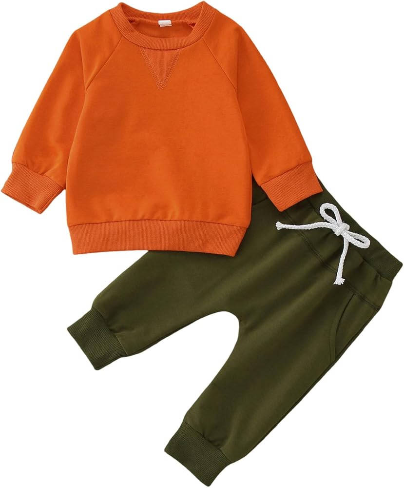 New Born Set Toddler Boys Winter Long Sleeve Tops Pants 2PCS Outfits Clothes Set For Children Clothes