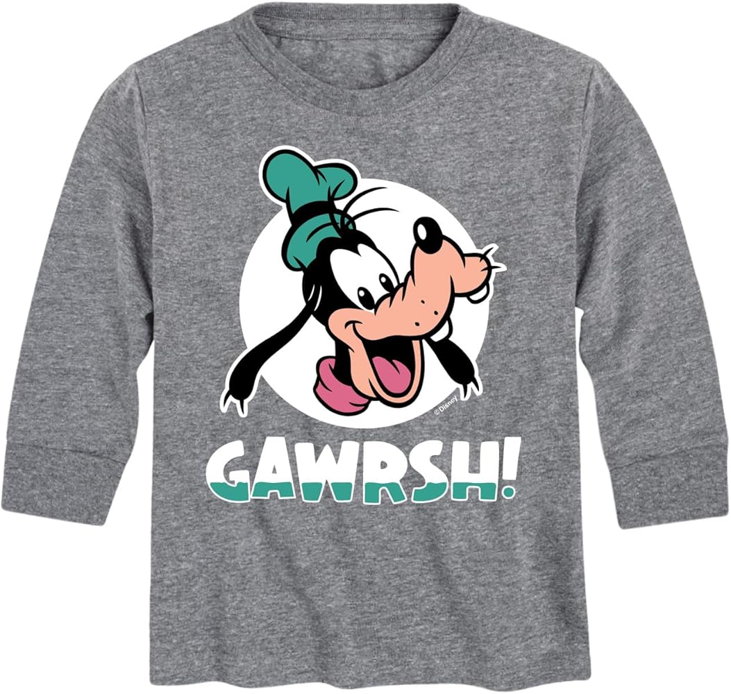 Disney Mickey & Friends - Goofy Gawrsh - Toddler and Youth Long Sleeve Graphic T-Shirt