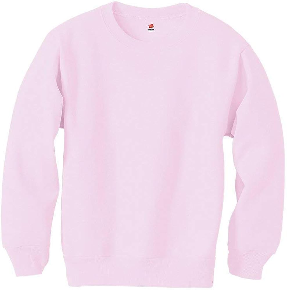 Hanes ComfortBlend® EcoSmart® Boy`s Crewneck Sweatshirt Pale Pink