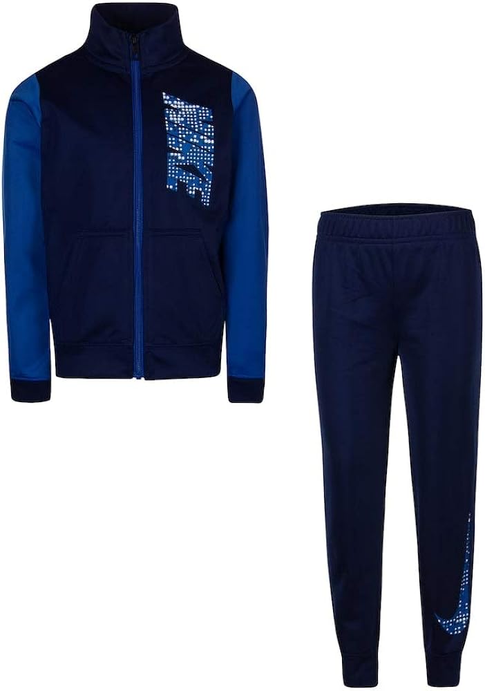 Nike Boy`sTherma Dri-Fit 2 Piece Tracksuit (Blue Void(86E274-U9J)/White, 6)