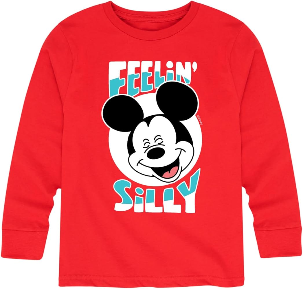 Disney Mickey & Friends - Feelin Silly - Youth Long Sleeve Graphic T-Shirt