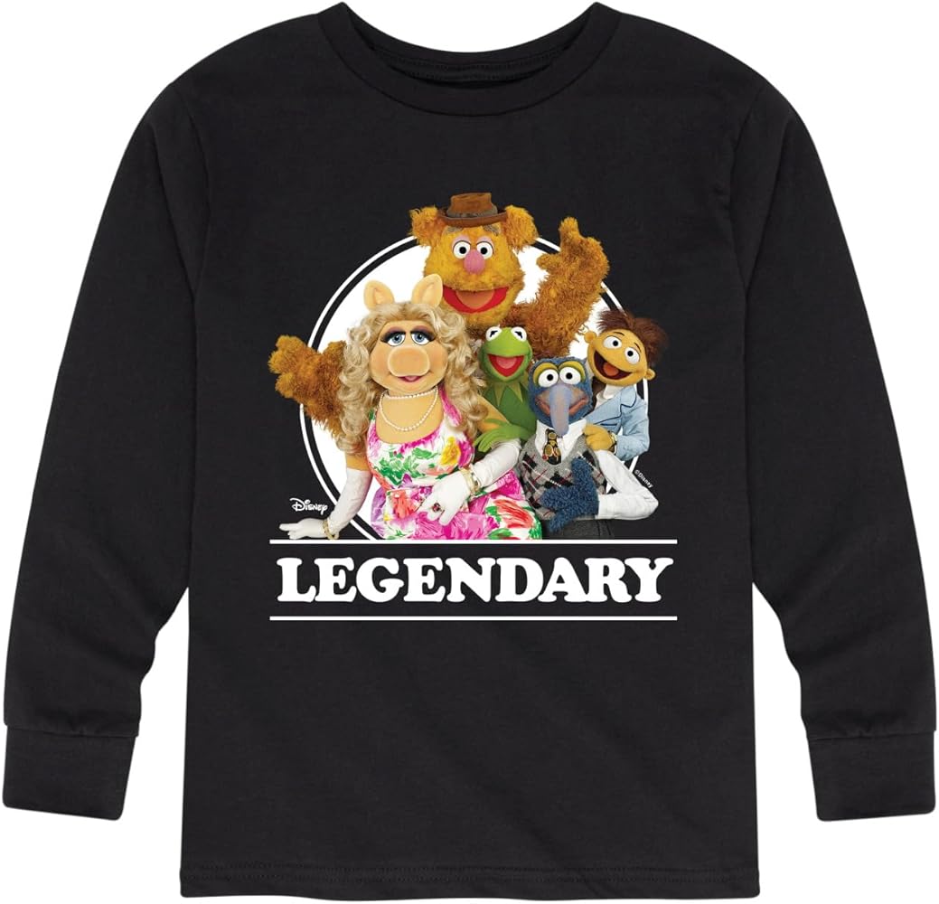 Disney The Muppets - Legendary - Toddler and Youth Long Sleeve Graphic T-Shirt - Size Small Black