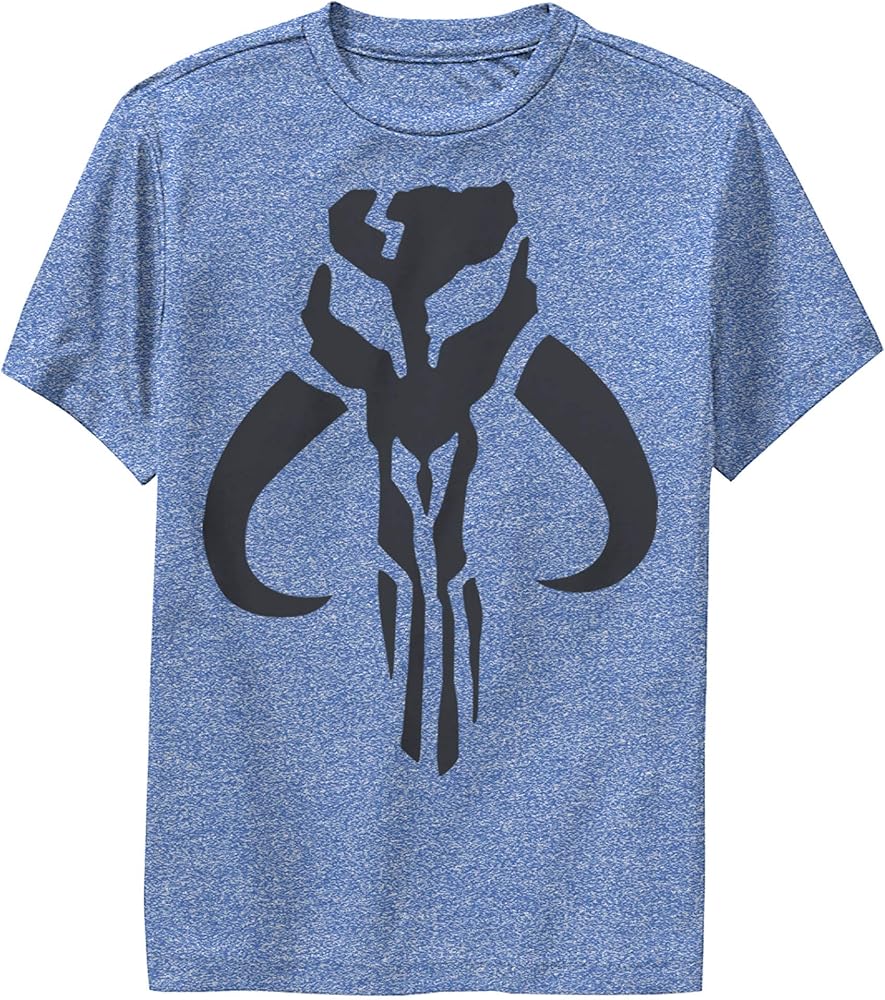 STAR WARS Boy's The Mandalorian Mythosaur Skull Logo Performance Tee