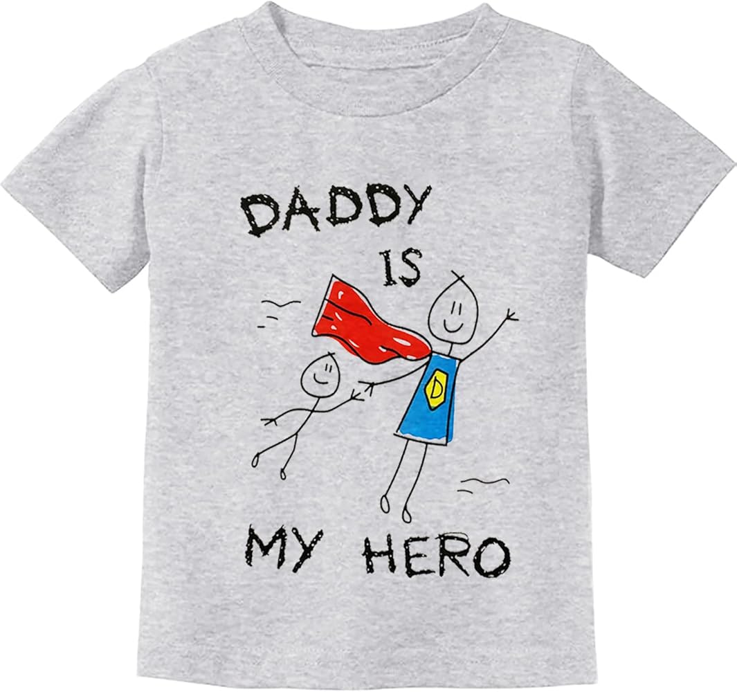 Mrocioa for Dad from Daughter Son Daddy is My Hero Toddler Boy Girl Kids T-Shirt