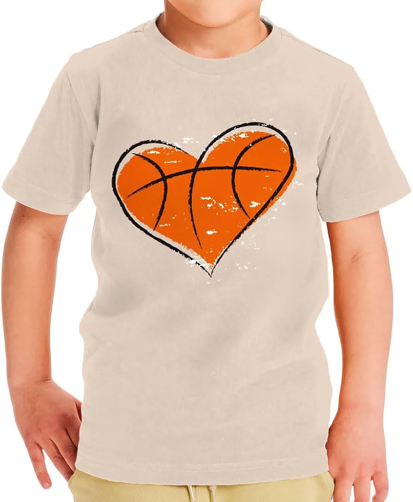 Basketball Heart Toddler T-Shirt - Basketball Items - Cute Boy Items