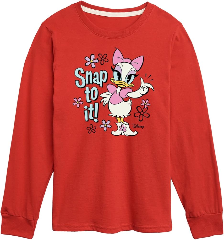 Disney Daisy Duck - Snap to It - Youth Long Sleeve Graphic T-Shirt