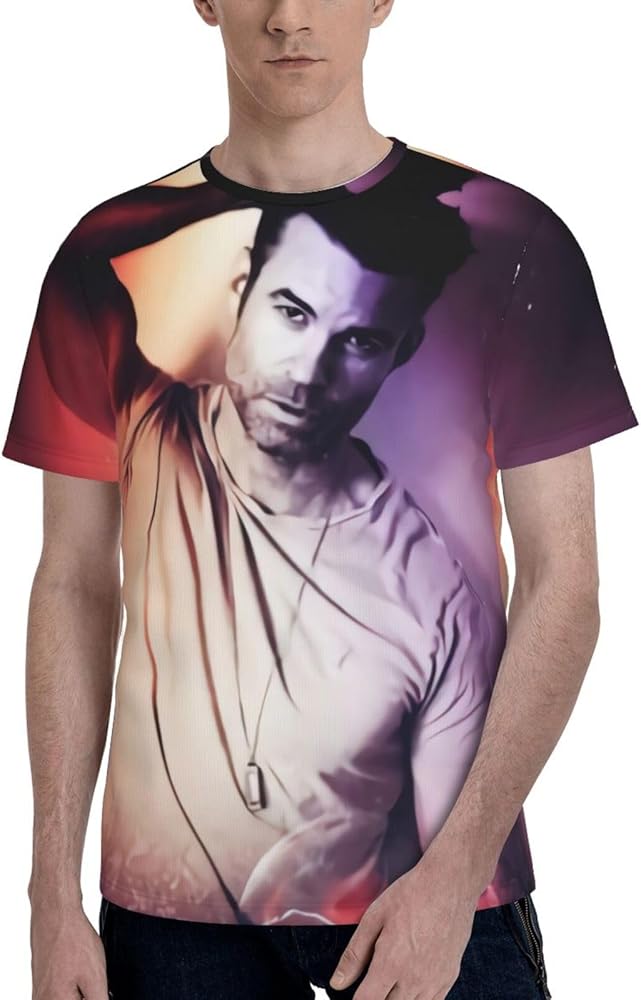 Daniel Gillies T Shirt Mens Summer Comfortable Fit Soft Short Sleeve O-Neck Basic Tee Tops